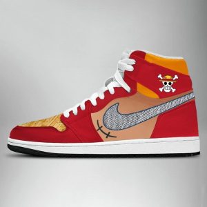 Luffy One Piece Air Jordan 1 High Top Shoes SMLOPA2 4 luffy one piece air jordan 1 high top shoes verse 2 2 min