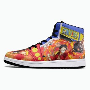 Monkey D. Luffy Red Hawk One Piece JD1 High Top Shoes 12 monkey d. luffy red hawk one piece jd1 high top shoes 2