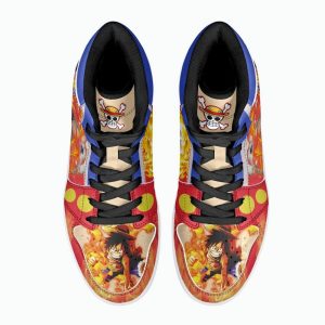 Monkey D. Luffy Red Hawk One Piece JD1 High Top Shoes 14 monkey d. luffy red hawk one piece jd1 high top shoes 4