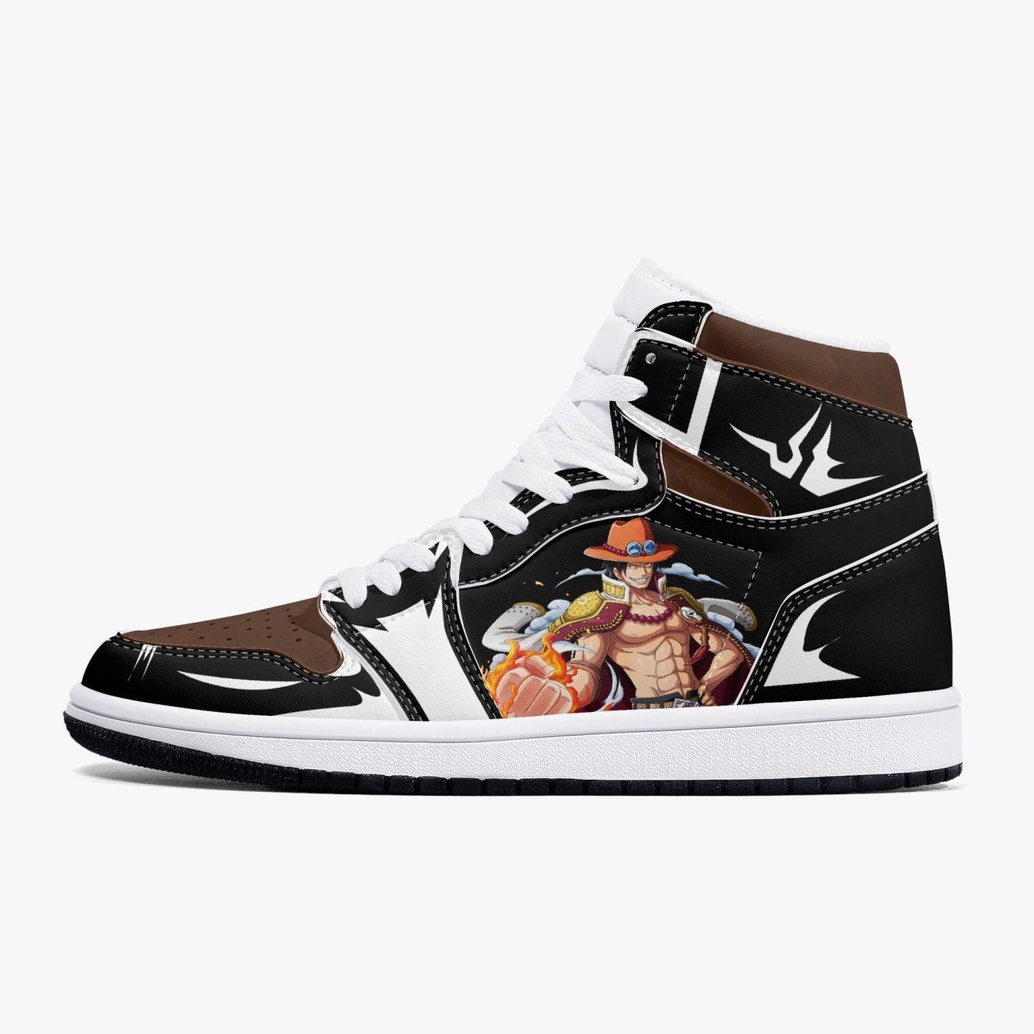 One Piece Portgas D. Ace AJ1 High Top Shoes 3 One Piece Portgas D. Ace AJ1 High Top Shoes - Image 3
