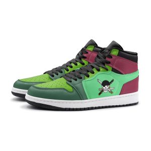 roronoa zoro one piece air jordan 1 high top shoes 3