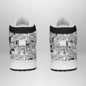 Straw Hat Wanted Posters Pattern One Piece AJ1 Shoes 10 straw hat wanted posters pattern one piece aj1 shoes 4 dyljv