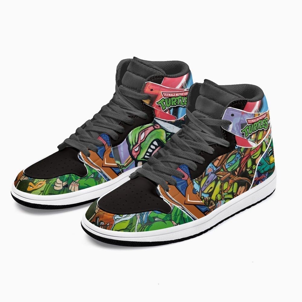 Teenage Mutant Ninja Turtles Air Jordan 1 High Top Shoes SMTMNT1 3 Teenage Mutant Ninja Turtles Air Jordan 1 High Top Shoes SMTMNT1 - Image 3