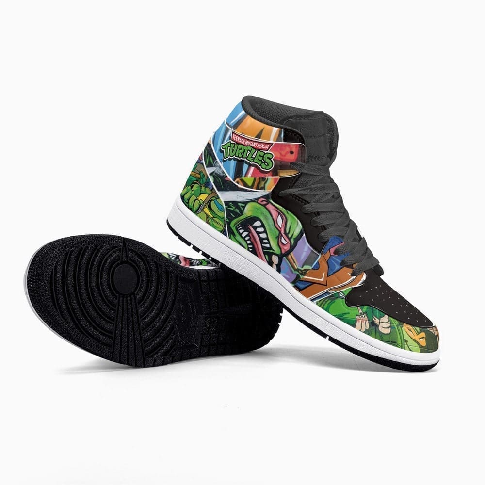 Teenage Mutant Ninja Turtles Air Jordan 1 High Top Shoes SMTMNT1 4 Teenage Mutant Ninja Turtles Air Jordan 1 High Top Shoes SMTMNT1 - Image 4