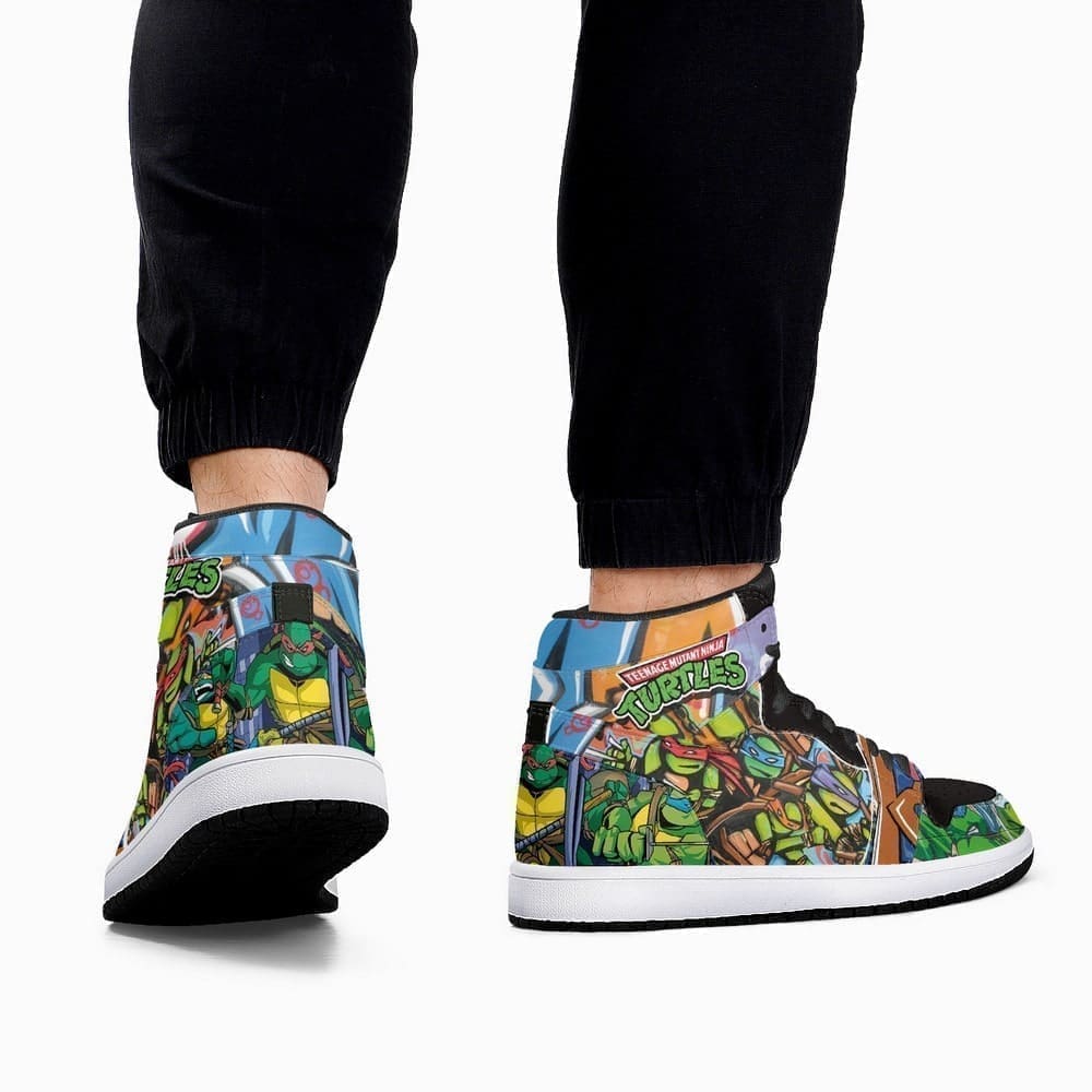 Teenage Mutant Ninja Turtles Air Jordan 1 High Top Shoes SMTMNT1 5 Teenage Mutant Ninja Turtles Air Jordan 1 High Top Shoes SMTMNT1 - Image 5