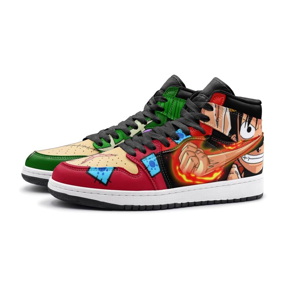 Zoro And Luffy One Piece Air Jordan 1 High Top Shoes 3 Zoro And Luffy One Piece Air Jordan 1 High Top Shoes - Image 3