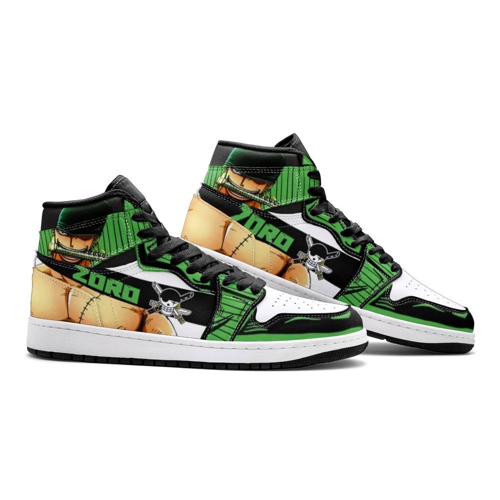 Zoro Roronoa One Piece Air Jordan 1 High Top Shoes 2 Zoro Roronoa One Piece Air Jordan 1 High Top Shoes - Image 2